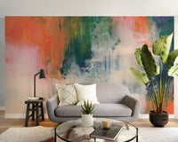 Modern abstract brushstroke wallpaper mural for rooms