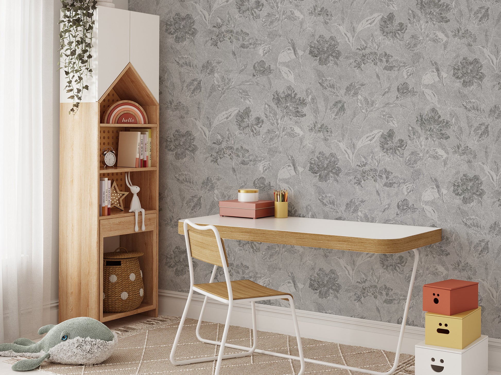 Sophisticated Vintage Floral Wallpaper Mural
