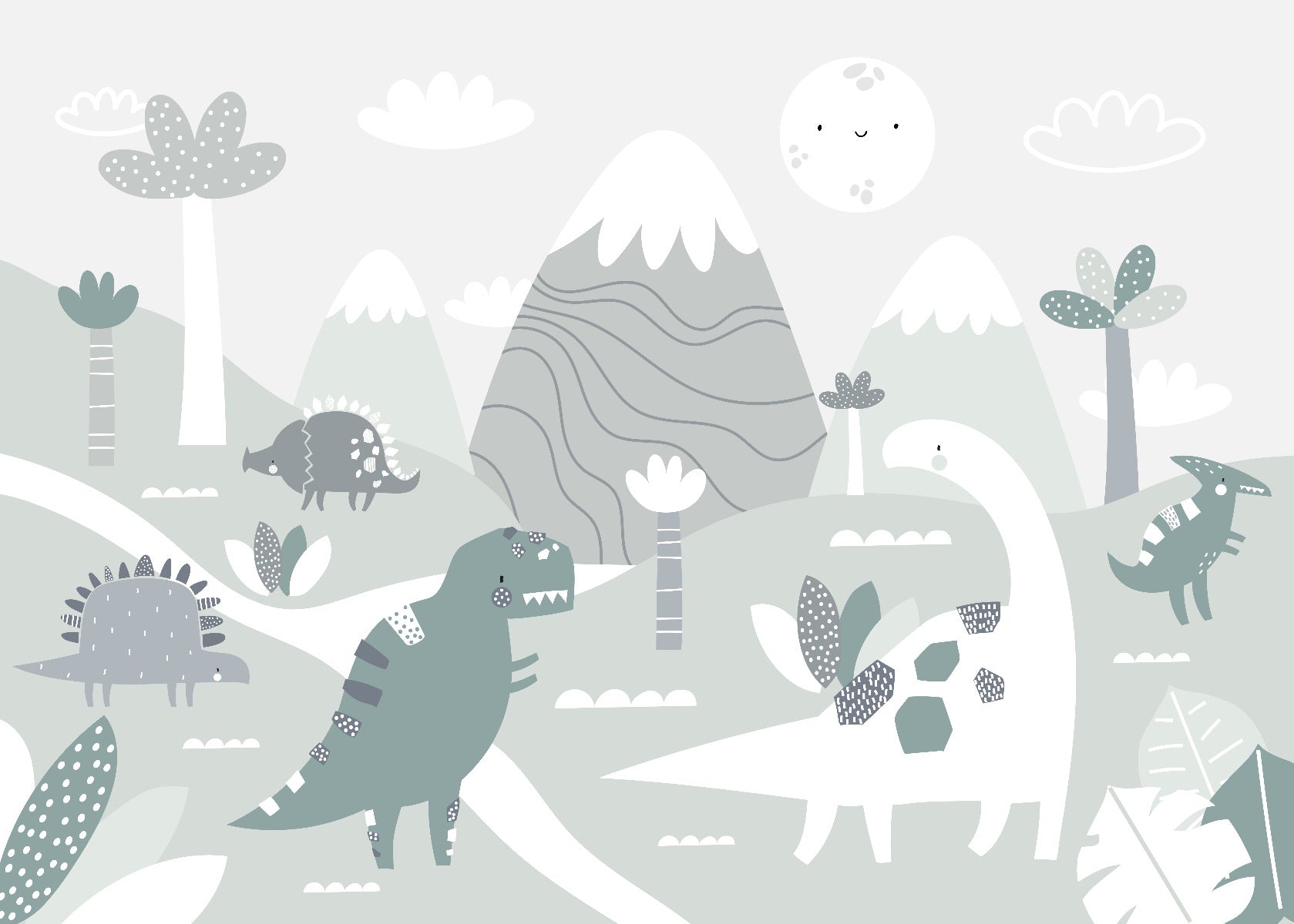 Dinosaur World Kids tapetmalerier