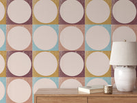 Subtle pink circles in Modern Pink Blush Wallpaper
