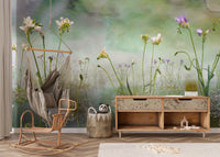 Forever Freesia Flower Green Wallpaper Murals - Giffywalls