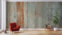 Faux Rust Metallic Wallpaper Mural - Giffywalls