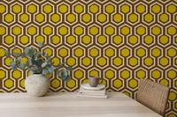 Geometric brown wallpaper for retro vibes
