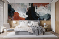 Brushstroke Art Wall Mural - Giffywalls