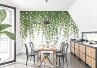 Green Hanging Ivy Leaves Wallpaper Mural - Giffywalls
