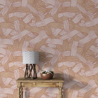 Elegant cream striped wallpaper for hallway or lounge

