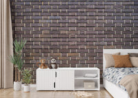 Faux Bricks Brown Wallpaper Mural - Giffywalls