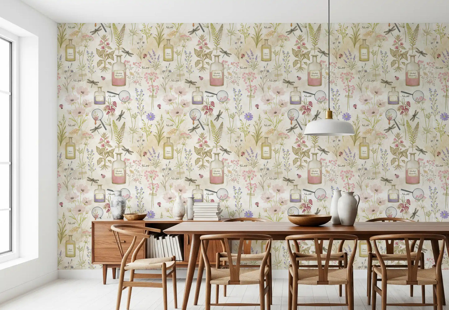 Apothecary Wildflower Sketch Wallpaper⁠