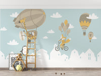 Fantasy hot air balloon mural concept
