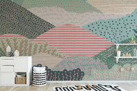 Bring outdoor inspiration to kids rooms with Textured Landscape Wallpaper