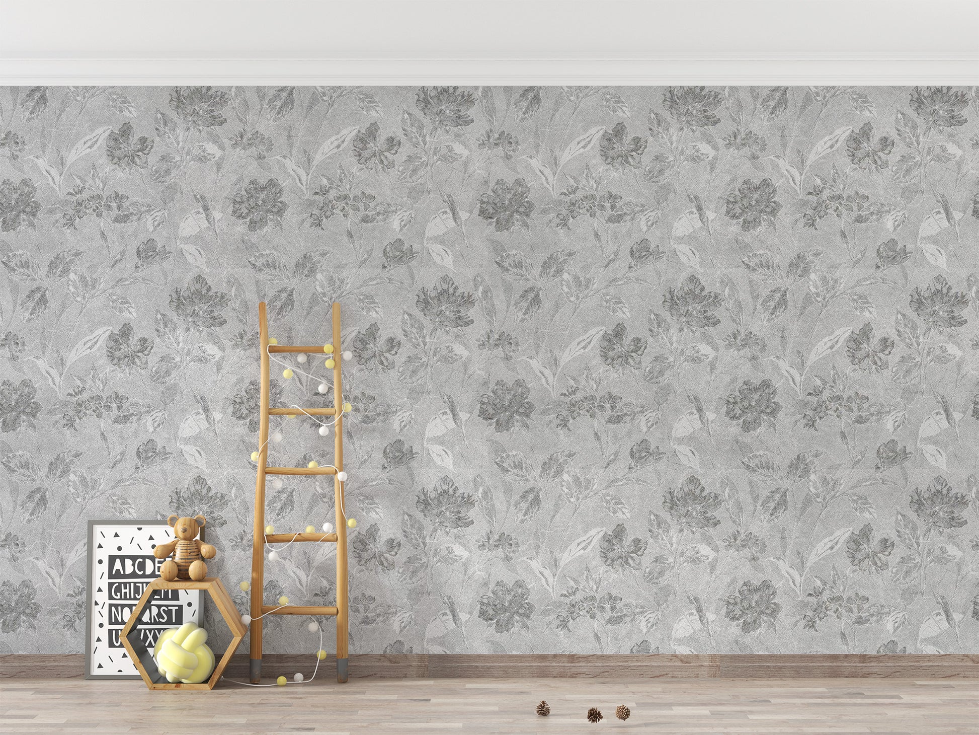 Vintage Art Flower Wallpaper Mural - Giffywalls