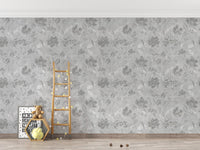 Vintage Art Flower Wallpaper Mural - Giffywalls