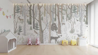 Nursery charm with Mystical Forest Scene fantasy wallpaper