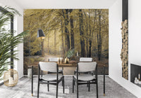 Wandbild „Gedämpfter Herbstwaldweg“