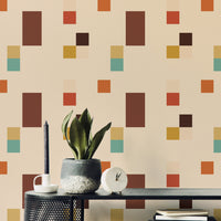 Vintage charm Vintage Tiles Beige Color Wallpaper