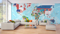 Global Flags Wallpaper Mural
