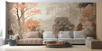 Forest Colorful Trees Wallpaper Mural - Giffywalls