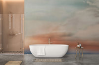 Add warm sunset tones to bathrooms with the Sunset Dreams Wall Mural.