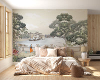 Retro Vintage River City Wallpaper Murals - Giffywalls