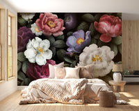 Flower Dark Background Wallpaper Murals - Giffywalls