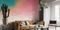 Soft pastel tones in geometric pattern
