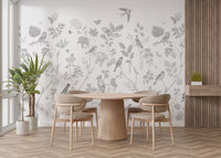 Sophisticated garden birds wallpaper design