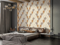 Reusable wallpaper with peace lily floral patterns