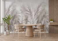Tropical-inspired mural for dining areas