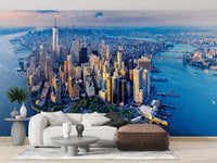 Manhattan Skyline Aerial View Wall Mural - Giffywalls