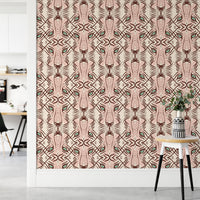 Removable wallpaper with whimsical feline design