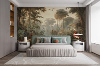 Tropical Coral Island Vintage Wallpaper Mural - Giffywalls