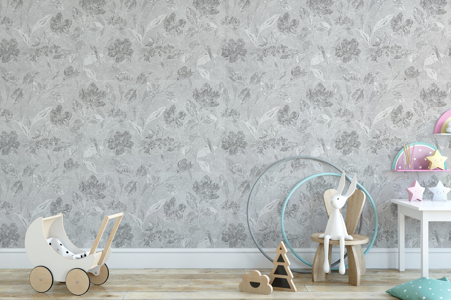 Vintage Art Flower Wallpaper Mural - Giffywalls