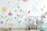 Bloom and Bird Wallpaper Mural - Giffywalls