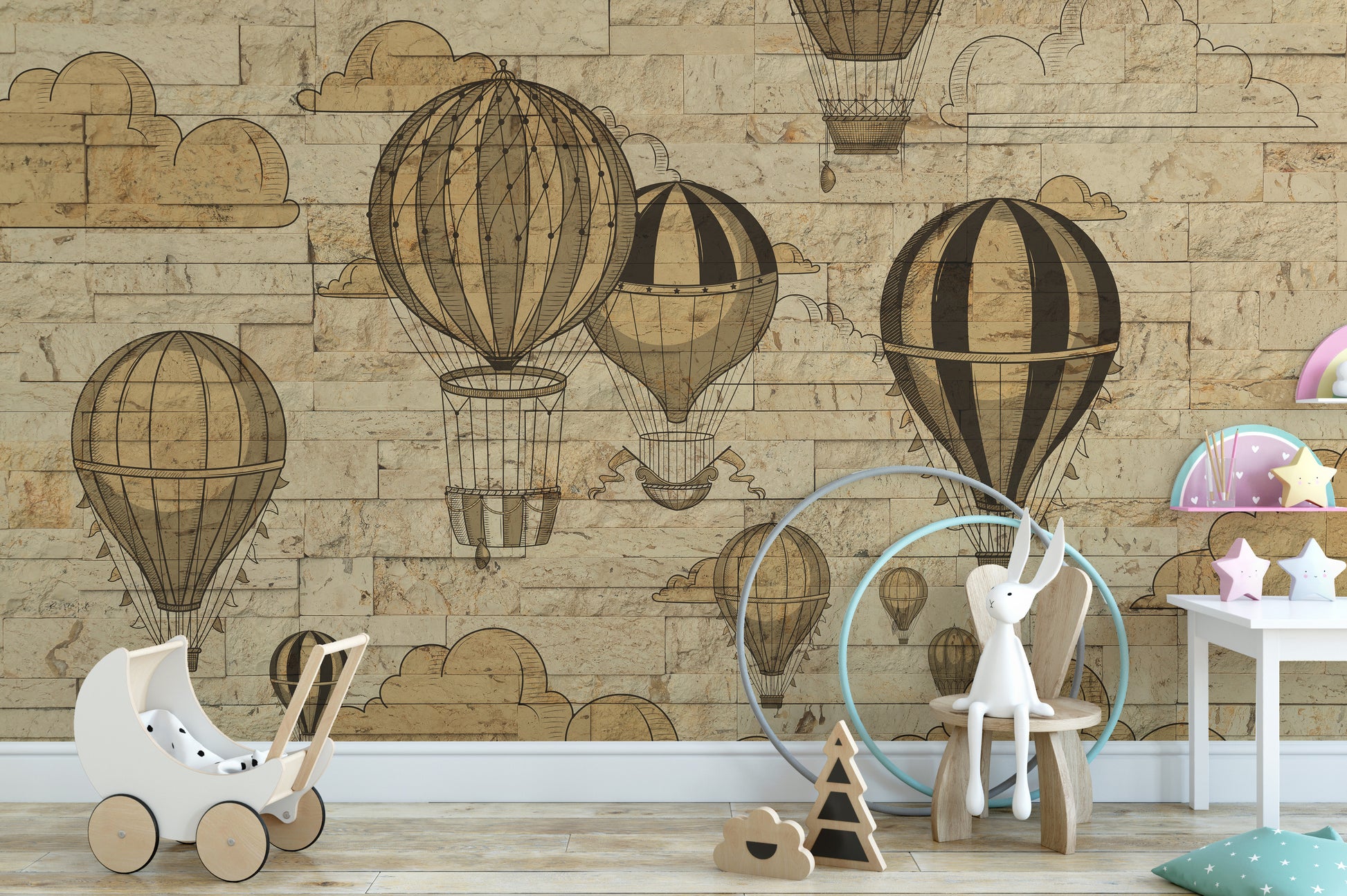 3D Hot Air Balloons Wallpaper - Giffywalls