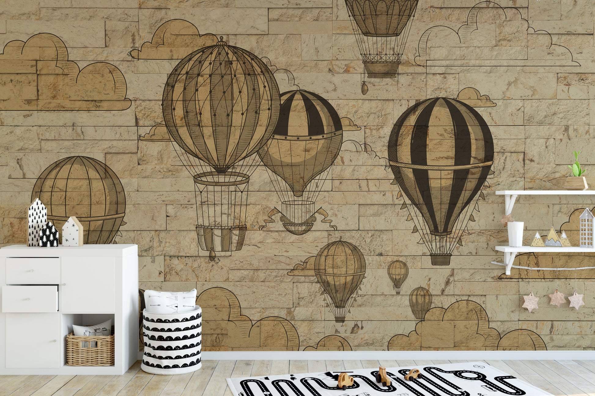 3D Hot Air Balloons Wallpaper - Giffywalls