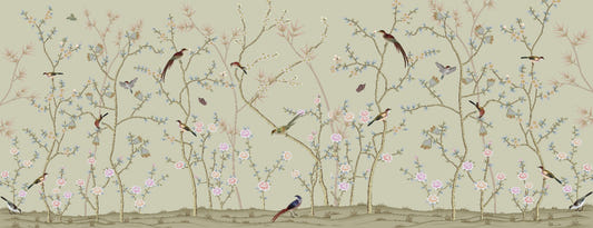 Chinoiseries Birds Wallpaper Murals