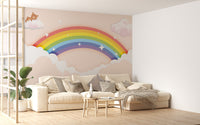 Colorful Rainbow Wallpaper Mural for Kids - Giffywalls