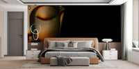 Golden Buddha Wall Mural for Harmony
