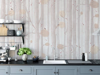 Cream Color Tree Wallpaper Mural - Giffywalls