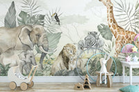 Tropical Wildlife Reusable Wallpaper