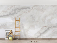 White Marble Wallpaper Mural - Giffywalls