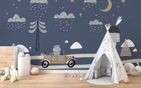 Vintage Retro Car Kids Wallpaper Murals - Giffywalls