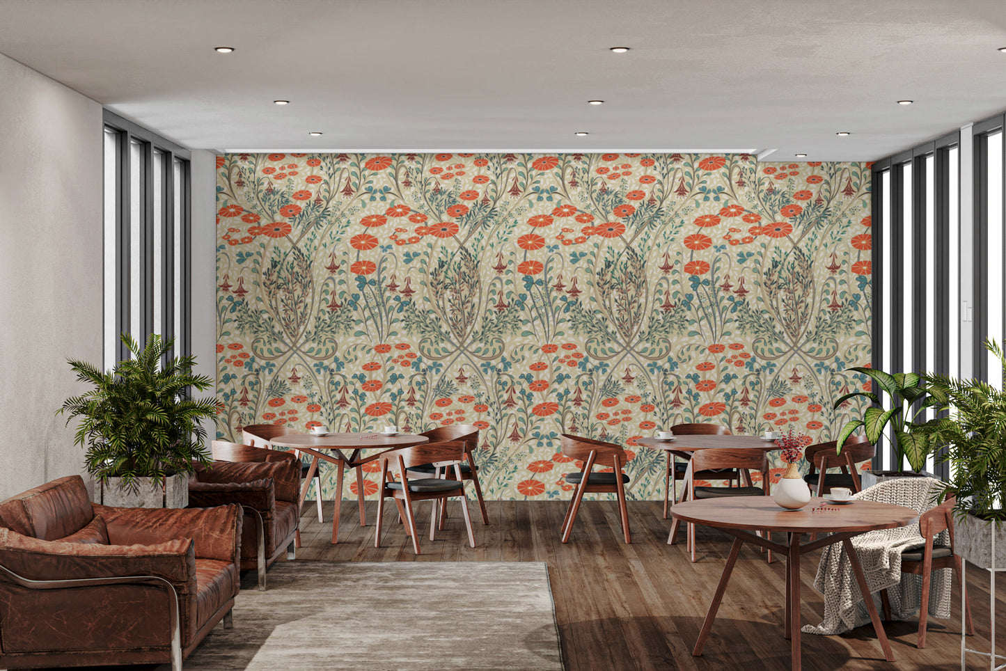 Chic floral wallpaper for vintage-inspired interiors