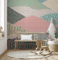 Textured Landscape Wallpaper Mural - Giffywalls