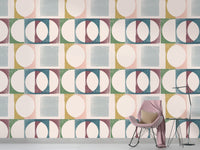 Contemporary chic Modern Italian Villa Pink Blush AB Wallpaper
