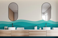 Abstract blue ocean waves
