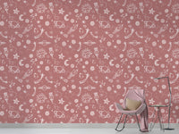 Space Voyage Rose Color Wallpaper for a cozy look