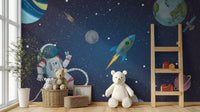 Orbiting Dreams Space Expedition Mural reusable wallpaper