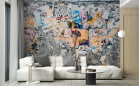 Urban Poster Patchwork Wall Mural - Giffywalls