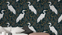 White Heron Bird Wallpaper with elegance
